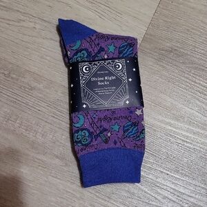 Thw Principle Of Moments, Purple and Blue Socks